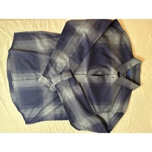 JOE Joseph Abboud Mens Slim Fit Long Sleeve Button Down Plaid Shirt Size L